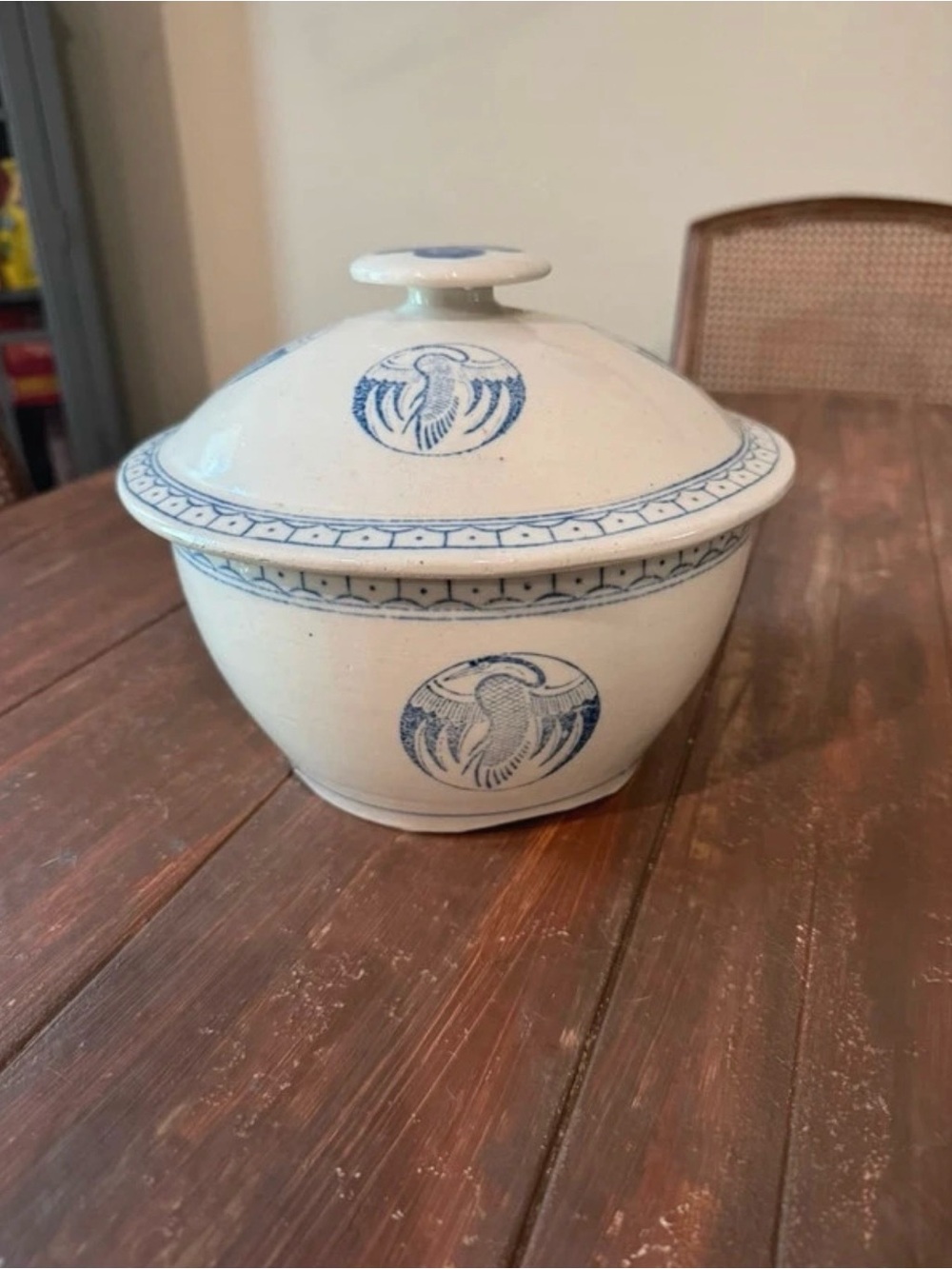 Vintage Chinese rice bowl, large